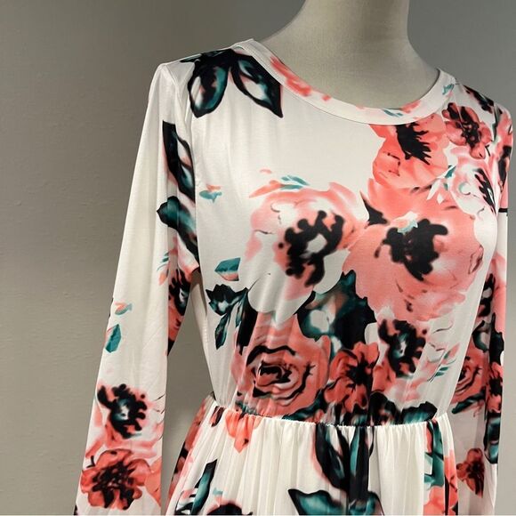 Off brand floral long sleeve maxi dress size medium - Picture 3 of 15